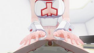3D ANIME SELF PERSPECTIVE Nurse mounts your schlong