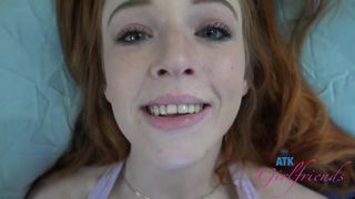 Madi Collins mounts wang and takes a cream pie Amateurs Strawberry blonde SELF PERSPECTIVE GFE
