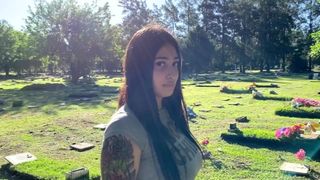 She went to visit her FRIEND at the CEMETERY and the CAREGIVER DRILLED HER AMONG THE GRAVES