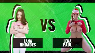 Battle Of The Babes - Lana Rhoades vs Lena Paul - The Ultimate Bouncing Giant Natural Breasts Competition