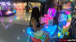 Asian amateurs teeny gf plays with a vibrator toy after a day of fun