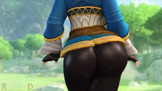 Breath of the Dirty Princess Jiggles All Her Perfect Assets When She Walks