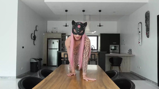 Cosplay Horny Cat! Missionary, SELF PERSPECTIVE ORAL SEX, Doggy, Footjob, Spunk on Feet!