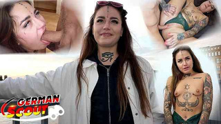 GERMAN SCOUT - Inked next Generation College Whore Jess Mori Pickup for Casting Fuck