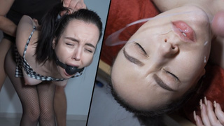 MAMACITA LIKES IT ROUGH - Spanish Babe Gagged, Bent Over And Showered In Sperm ´´