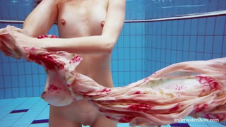Martina beautiful ginger teen gigantic melons swimming