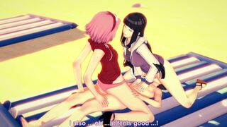 Threesome Cartoon Sex Naruto Sakura Hinata