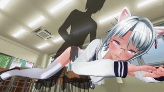 3D ANIME Teacher Rides a Schoolgirl in the Bum
