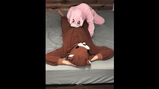Bunny Onesie Dry Humps and Blows Bears Dong